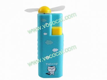 Portable Battery Operated Water Spray Cooling Fan Blue