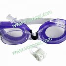 Children Kids Swimming Swim Goggles With Earplug Nose Clip Purple
