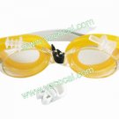 Children Kids Swimming Swim Goggles With Earplug Nose Clip Yellow