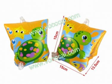 1 Pair Cute Sea Turtle Inflatable Swimming Arm Bands Armbands for Children Kids