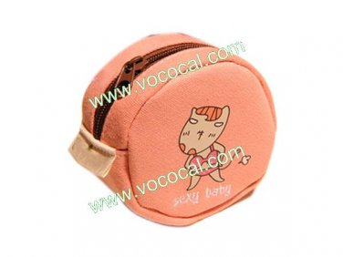 Cute Round Small Change Purse Coin Pouch Bag Pink