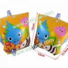 1 Pair Cute Fish Inflatable Swimming Arm Bands Armbands for Children Kids