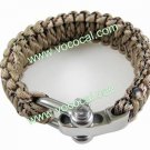 Adjustable Paracord Parachute Cord Survival Bracelet Wristband w/ Steel Buckle