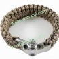Adjustable Paracord Parachute Cord Survival Bracelet Wristband w/ Steel Buckle