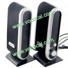 USB Power Laptop Computer Speakers With 3.5mm Microphone Headphone Audio Jack