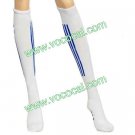 Fashion Stylish Football Cotton Socks Blue + White