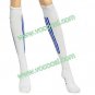 Fashion Stylish Football Cotton Socks Blue + White