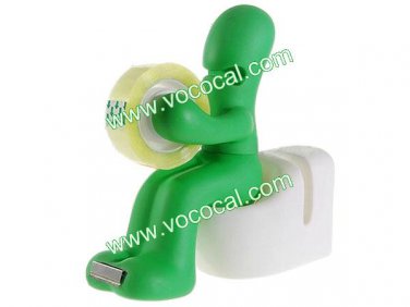 Funny Closestool Toilet Boy Memo Card Pen Tape Holder Dispenser