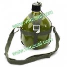 Outdoor Aluminum Military Sports Water Bottle With Shoulder Strap Army Green