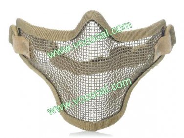 Steel Mesh Protective Outdoor War Game Tactical Mask Grey