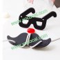 Cute Silicone Eyeglass + Mustache Earphone Cable Cord Winder Organizer Black