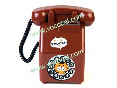 Cute Retro Pay Phone Telephone Shape Coin Money Saving Bank Box Coffee