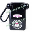 Cute Retro Pay Phone Telephone Shape Coin Money Saving Bank Box Black