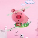 Cute Pig DIY Home Room Decor Wallpaper Wall Sticker Night Light Lamp