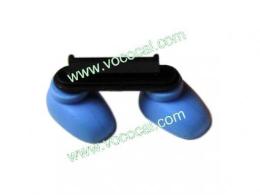 Cute Cartoon Shoes Data Jack Anti Dust Plug Stand for iPhone 4 4S Blue + Black