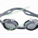 Adjustable Silicone Strap Swimming Swim Goggles UV Protect Anti-fog Grey