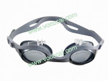 Adjustable Silicone Strap Swimming Swim Goggles UV Protect Anti-fog Grey