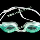 Unisex Adjustable Silicone Strap Swimming Swim Goggles Anti UV Anti-fog Green