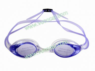 Unisex Adjustable Silicone Strap Swimming Swim Goggles Anti UV Anti-fog Purple