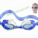 Children Kids Anti UV Anti-fog Waterproof Swimming Swim Goggles Blue + White