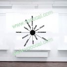 Room Decor Adhesive Letter DIY Modern House Decoration Wall Clock