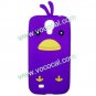 Cute Silicone Chicken Animal Protective Case for Samsung Galaxy S4 I9500 Purple