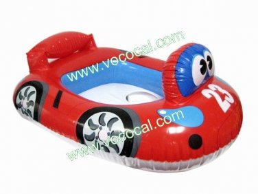 Inflatable Baby Seat Swimming Float Swim Ring Trainer W/ Car Pattern