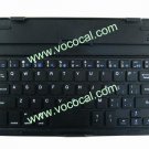 Slim Plastic + Metal Bluetooth Wireless Keyboard Case Stand for iPad Mini Black