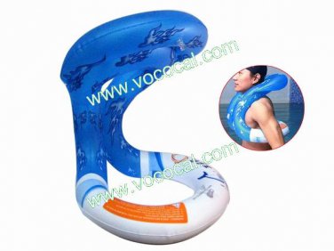 Inflatable Adults Swimming Float Tube Swim Ring Trainer Blue