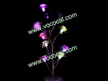 Decoration Romantic Rose Flower Tree LED Night Bedroom Light Lamp