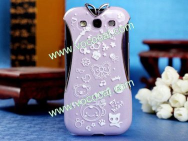 New Fancy Cute Cheongsam PC Case Cover for Samsung Galaxy S3 i9300 Purple