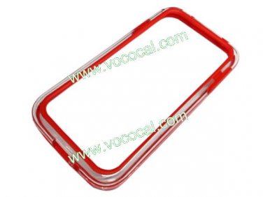 Red TPU + PC Bumper Case Cover for Samsung Galaxy S4 I9500