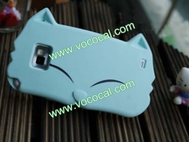 New Cute Cartoon Cat Silicone Protective Case Cover for Samsung Galaxy S2 i9100