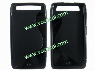 S Line TPU Protective Case Cover Skin for Motorola XT916 Black