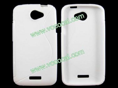 S Line Soft Flexible TPU Case Cover Skin for HTC One X S720E White