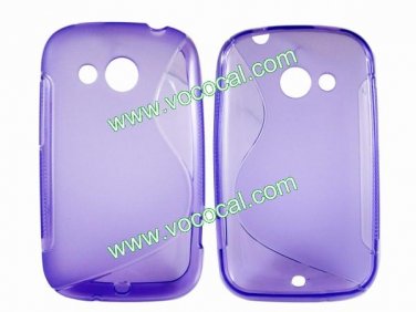 S Line Flexible TPU Case Cover Skin for HTC A320e Desire C Purple
