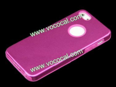 Deluxe Aluminum Silicone Protective Case Cover Skin for iPhone 5 Rose
