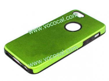Deluxe Aluminum Silicone Protective Case Cover Skin for iPhone 5 Green