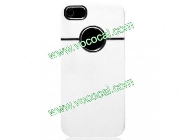 PC Frosted Plating Hard Protective Case Cover Skin for iPhone 5 White