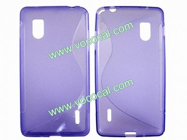 S Line TPU Frosted Protective Case Cover Skin for LG E973 Optimus G Purple