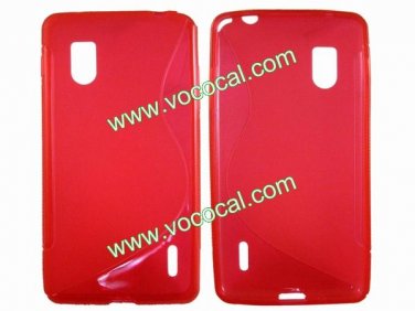 S Line TPU Frosted Protective Case Cover Skin for LG E973 Optimus G Red