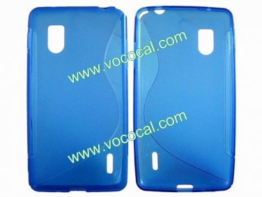 S Line TPU Frosted Protective Case Cover Skin for LG E973 Optimus G Blue