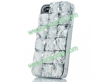 3D Crystal Meteorite Bling Hard Case Cover Skin for iPhone 5 Silver-White