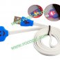 1M Flat LED Light Smile Face USB Data Sync Cable Cord for iPhone 4S iPad P1000