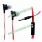 Noodle Color Earphone Headphone With Remote Mic for iPhone 4S HTC G23 One X Red