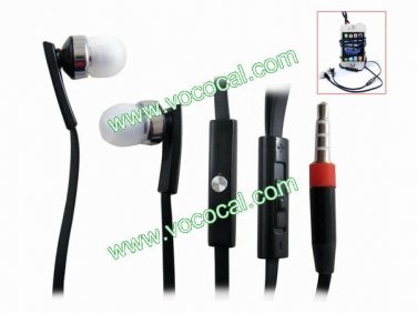 Noodle Earphone Headphones With Remote Mic for iPhone 4S Samsung Galaxy S3 i9300
