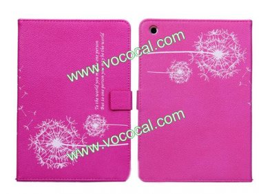 Dandelion Folio PU Leather Stand Case Cover Skin for iPad Mini Rose