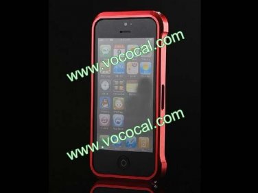 Metal Aluminium Alloy Protective Bumper Case Cover for iPhone 5 Red
