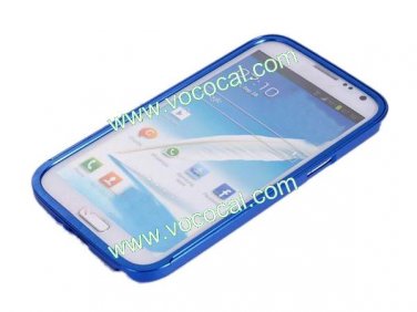 Metal Bumper Case Cover for Samsung Galaxy Note 2 N7100 Blue