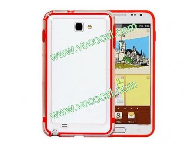 Colored Silicone + PC Bumper Case Cover for Samsung Galaxy Note 2 N7100 Red